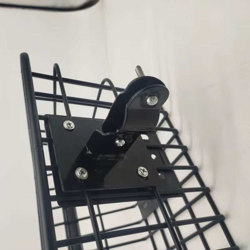 Stainless Head Handle Basket for Electric Scooter Bike Front Rear Storage Basket Mountain Bike Basket with Mounting Bracket