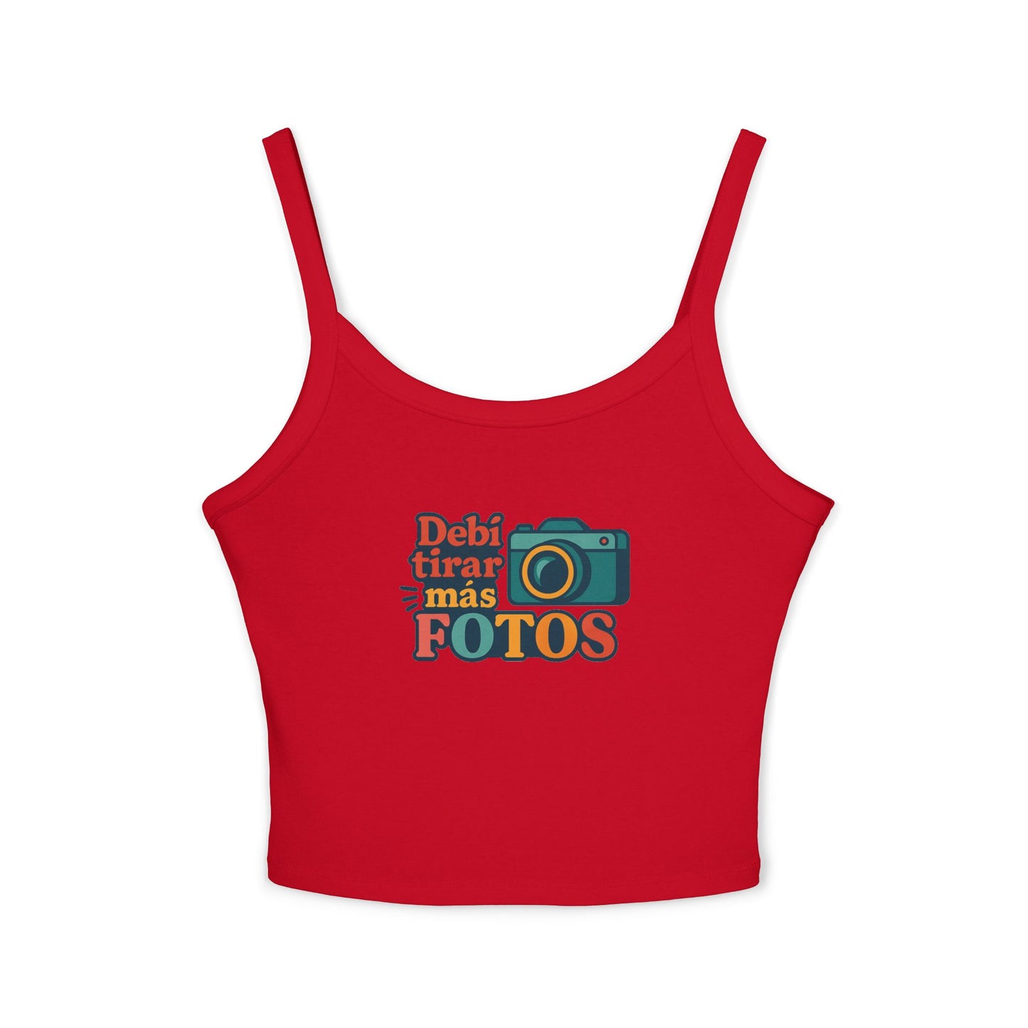 Debi Tirar Más Fotos Spaghetti Strap Tank Top | Photography Lover Tee