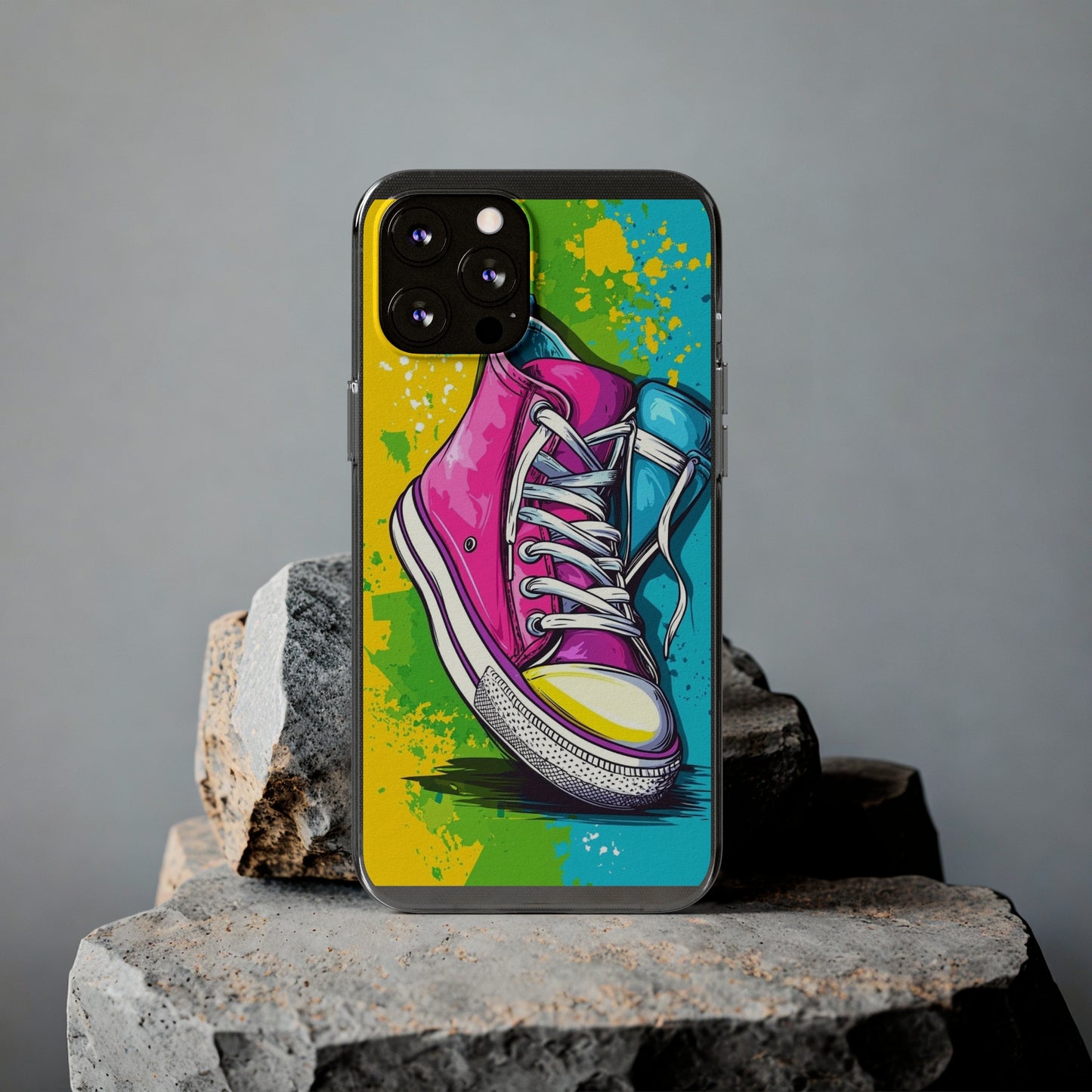 Colorful Sneakers Phone Case - Trendy Soft Phone Cases for Teens, Gifts for Her, Skateboard Accessories, Birthday Present, Fun Tech Gear