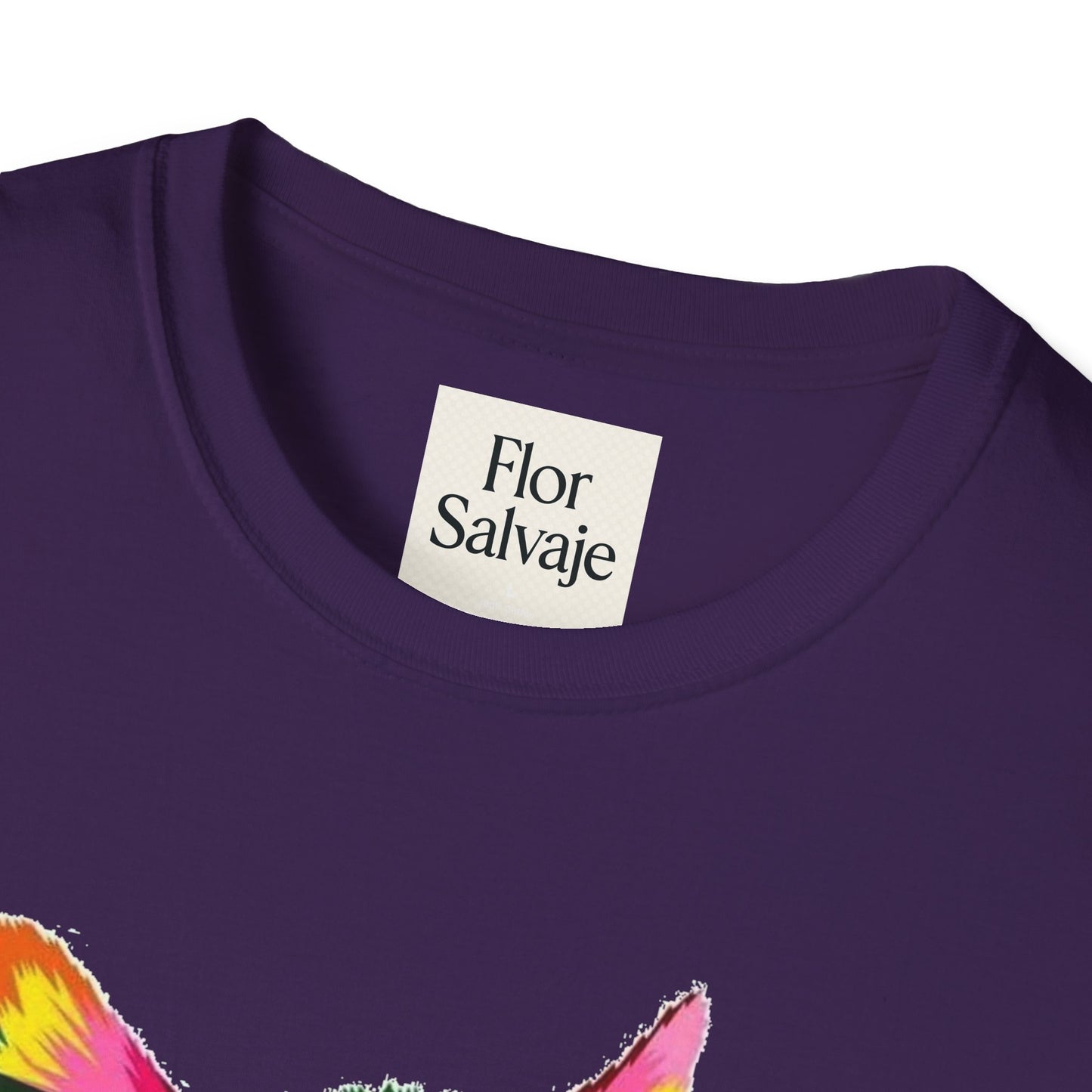 Colorful Cat Love Unisex T-Shirt - Softstyle Design for Animal Lovers
