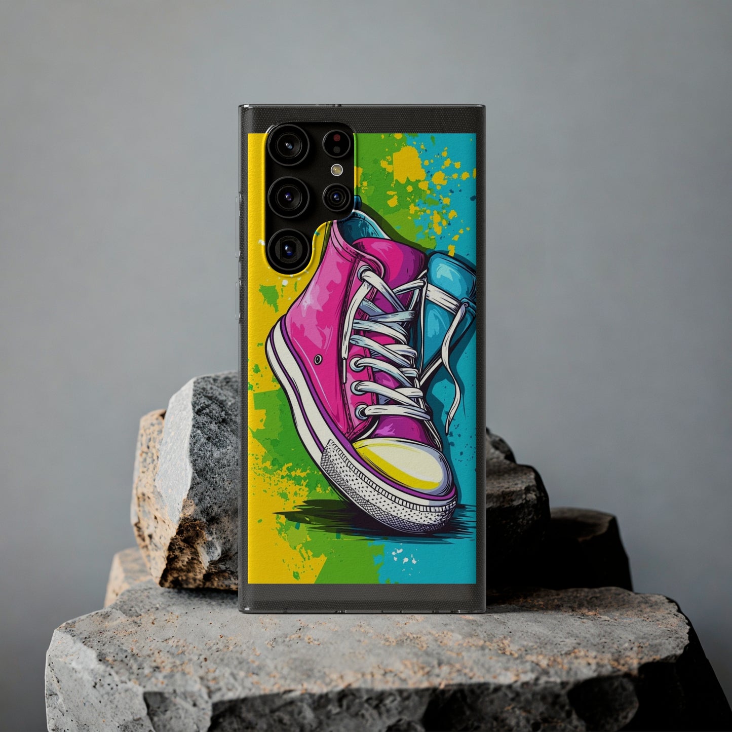 Colorful Sneakers Phone Case - Trendy Soft Phone Cases for Teens, Gifts for Her, Skateboard Accessories, Birthday Present, Fun Tech Gear
