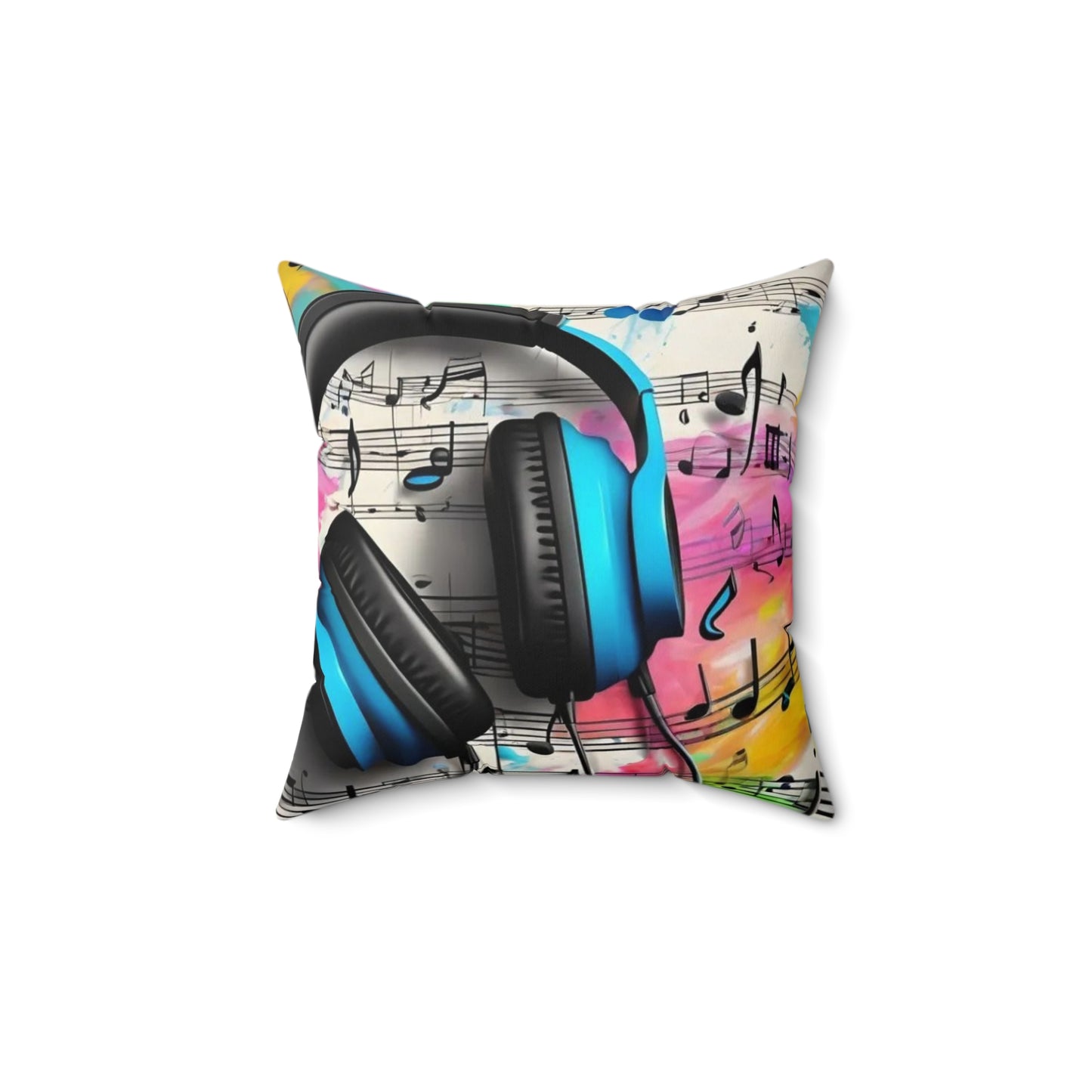 Musical Vibes Pillow, Music Lover Gift, Home Decor, Couch Pillow, Colorful Cushion, Unique Music Pillow