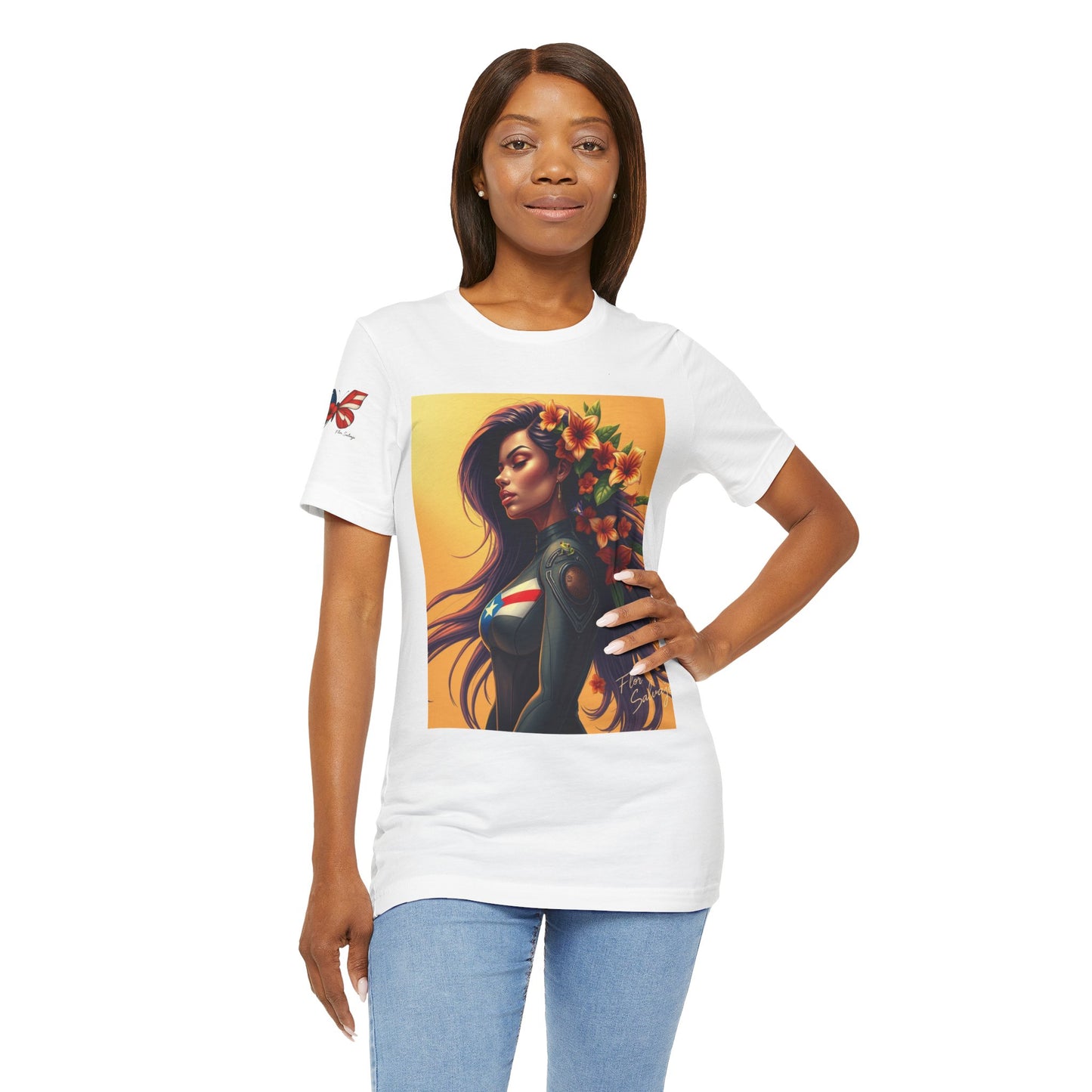 Floral Empowerment Tee: Stylish Unisex Short Sleeve, Perfect Gift for All Occasions, Casual Wear, Nature Lover, Art Enthusiasts