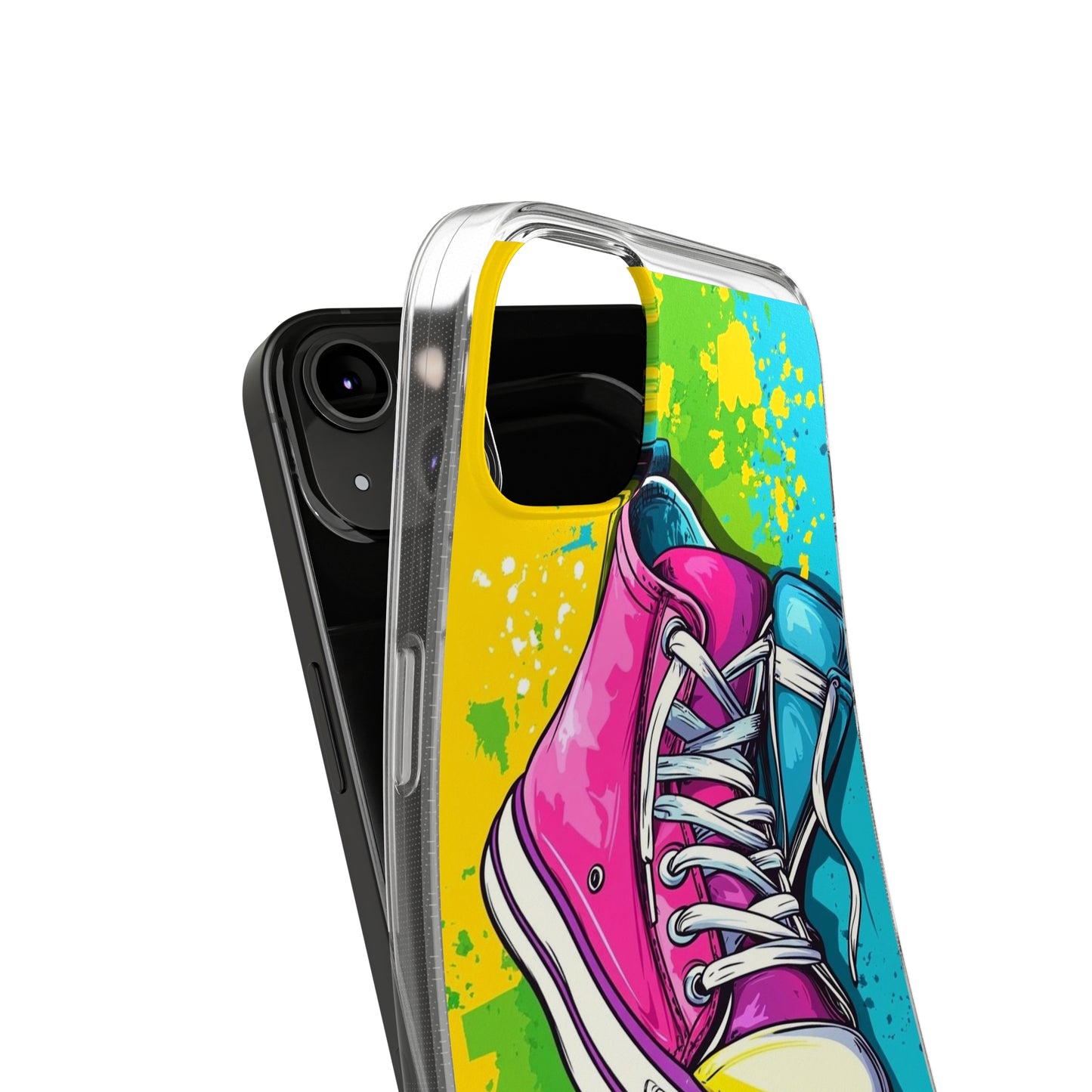 Colorful Sneakers Phone Case - Trendy Soft Phone Cases for Teens, Gifts for Her, Skateboard Accessories, Birthday Present, Fun Tech Gear