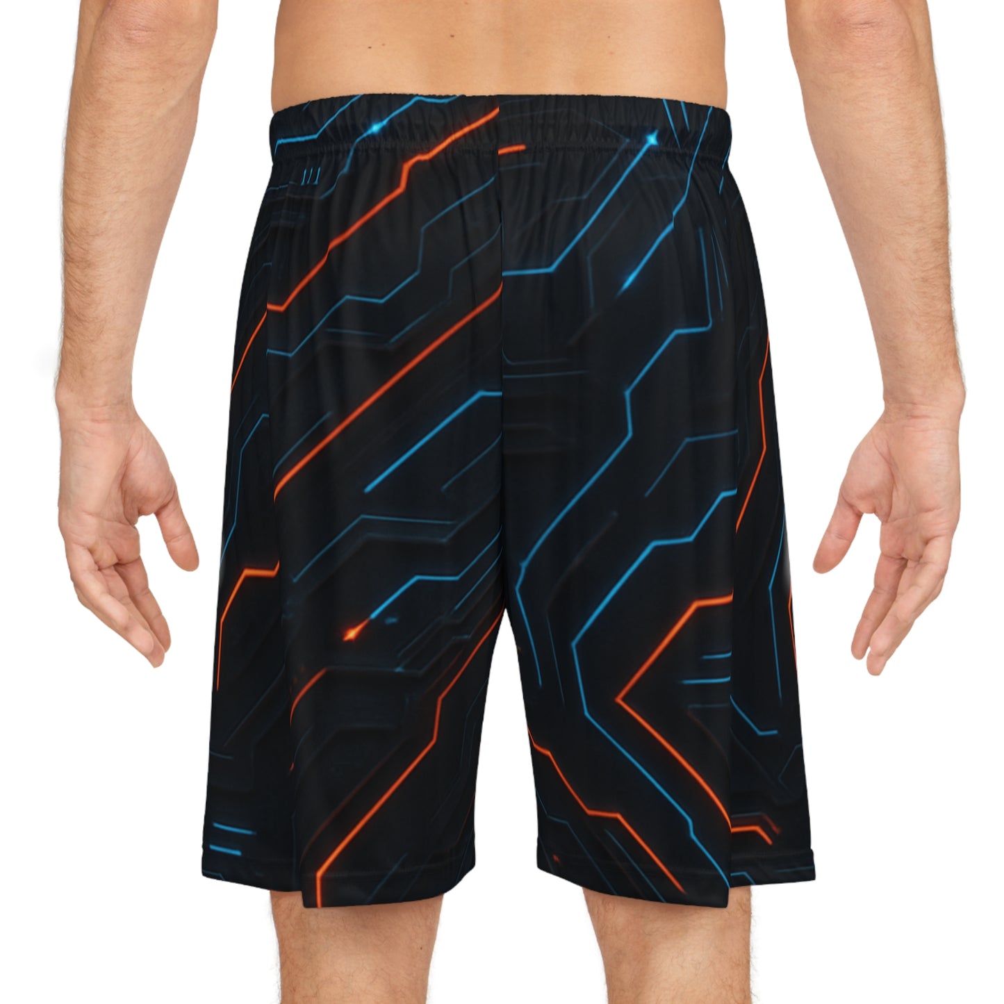 Neon Circuit Basketball Shorts - Lightweight Sports Wear for Active Lifestyle