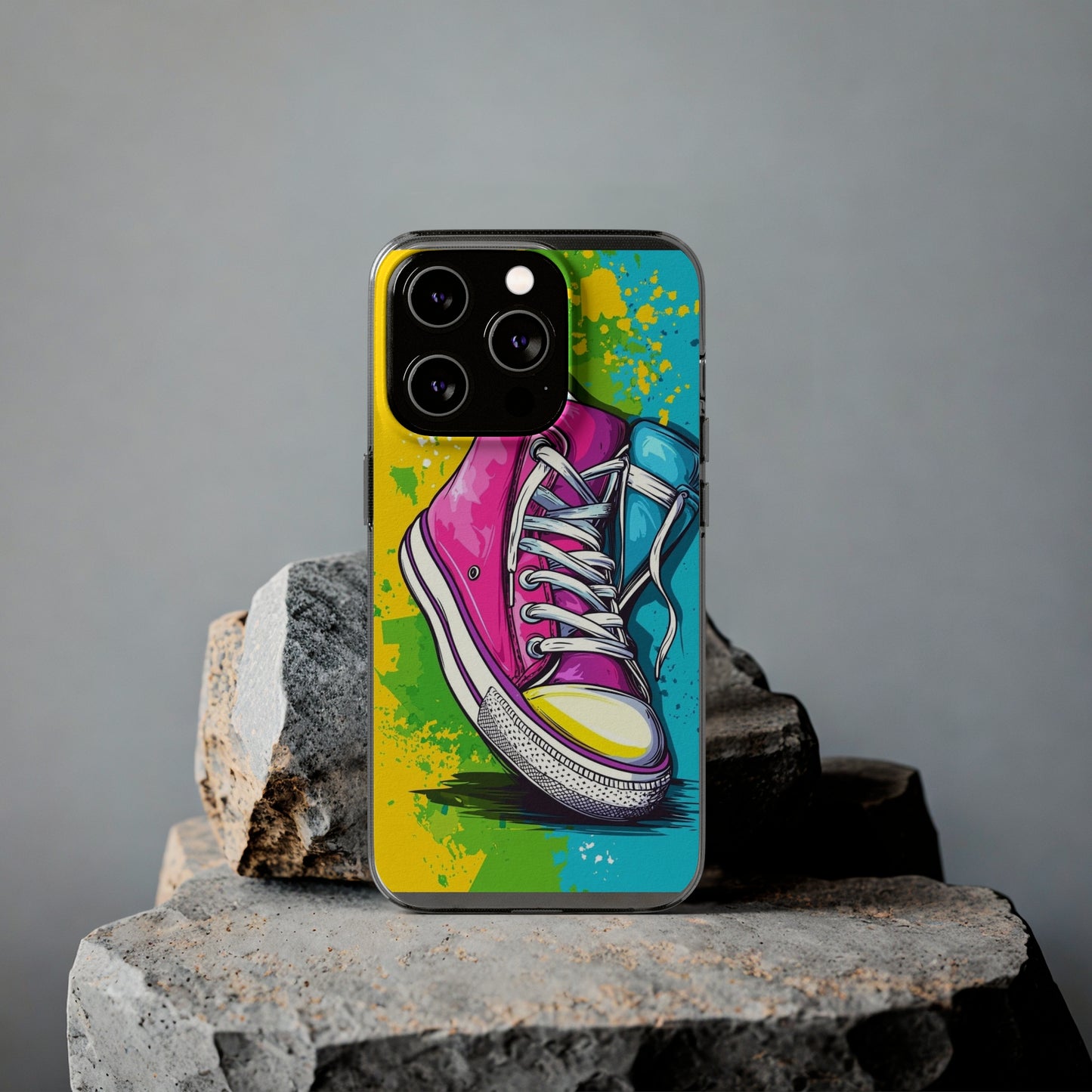Colorful Sneakers Phone Case - Trendy Soft Phone Cases for Teens, Gifts for Her, Skateboard Accessories, Birthday Present, Fun Tech Gear