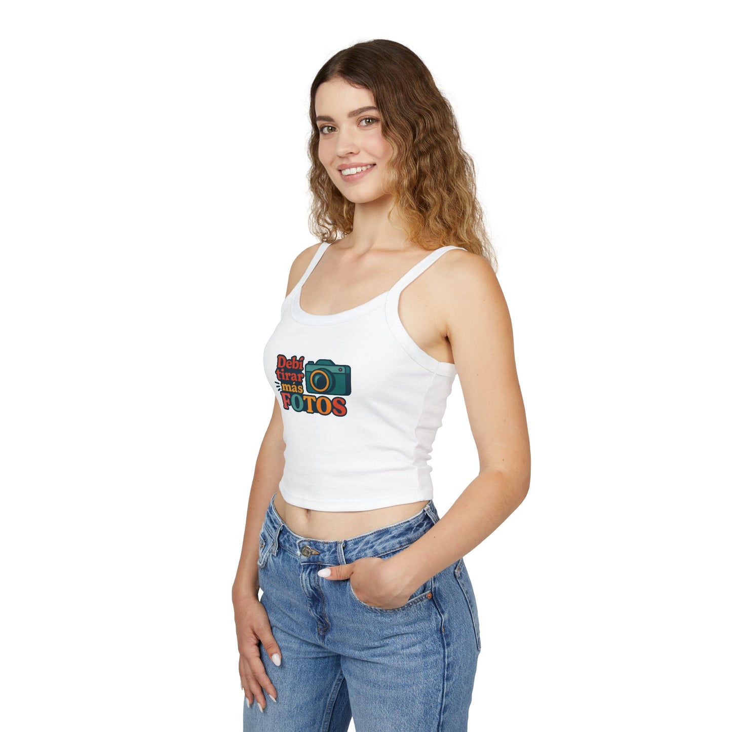 Debi Tirar Más Fotos Spaghetti Strap Tank Top | Photography Lover Tee