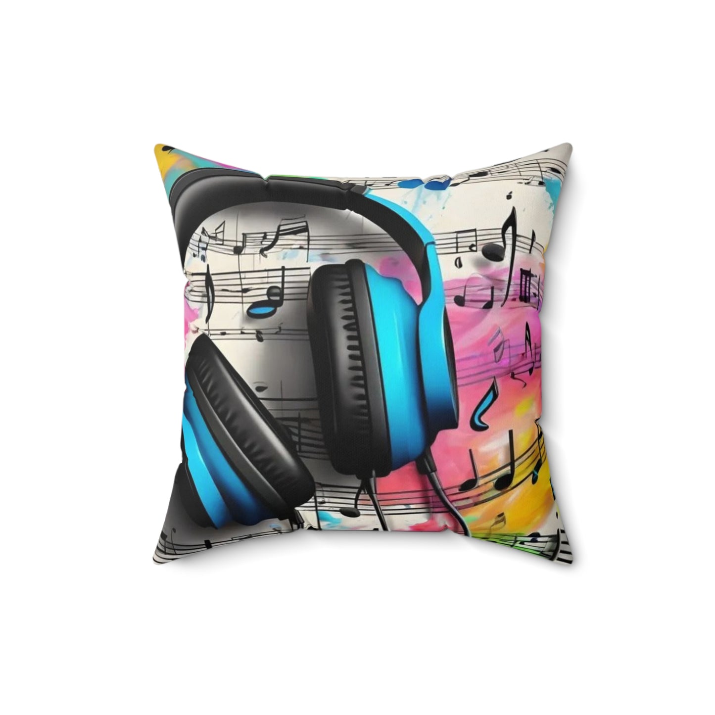 Musical Vibes Pillow, Music Lover Gift, Home Decor, Couch Pillow, Colorful Cushion, Unique Music Pillow