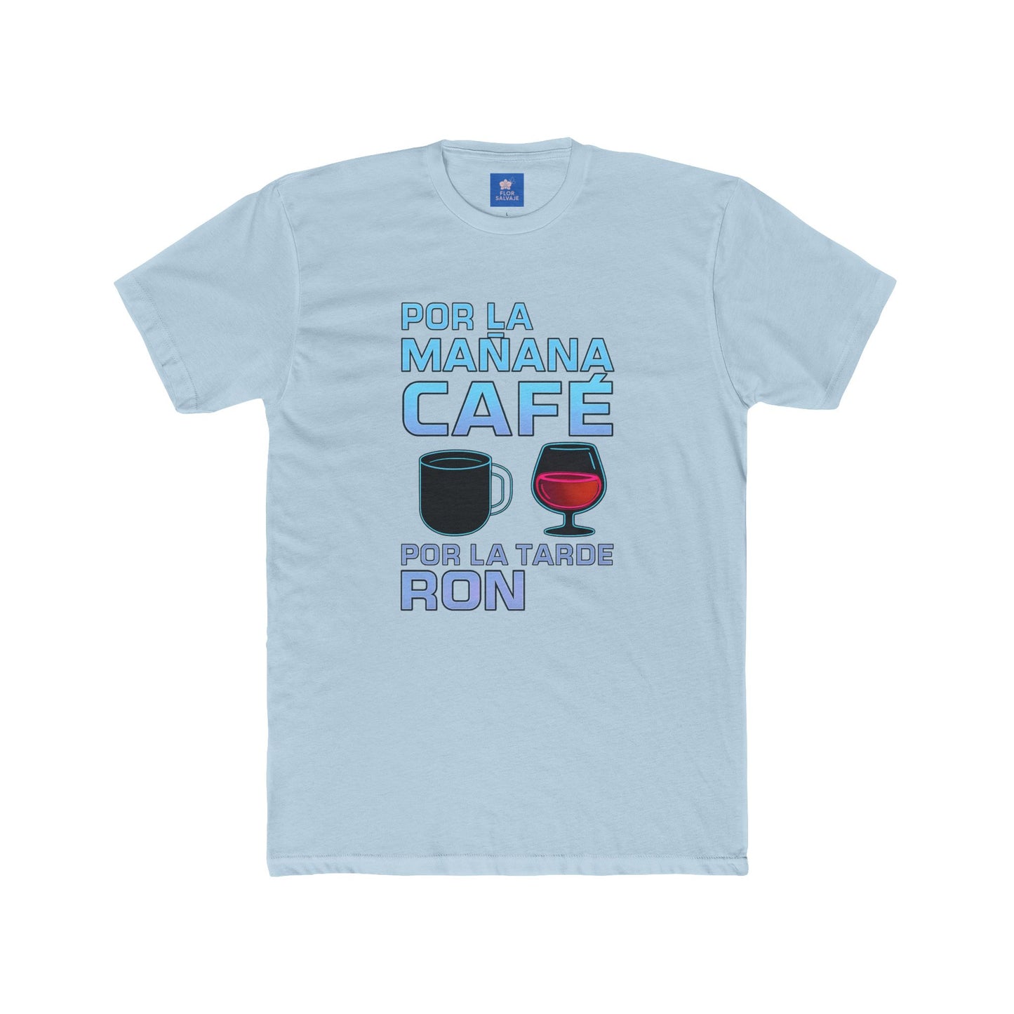 Café & Ron T-Shirt, Funny T-Shirt, Unisex Graphic Tee, Gift for Coffee Lovers, Party Wear, Casual Attire