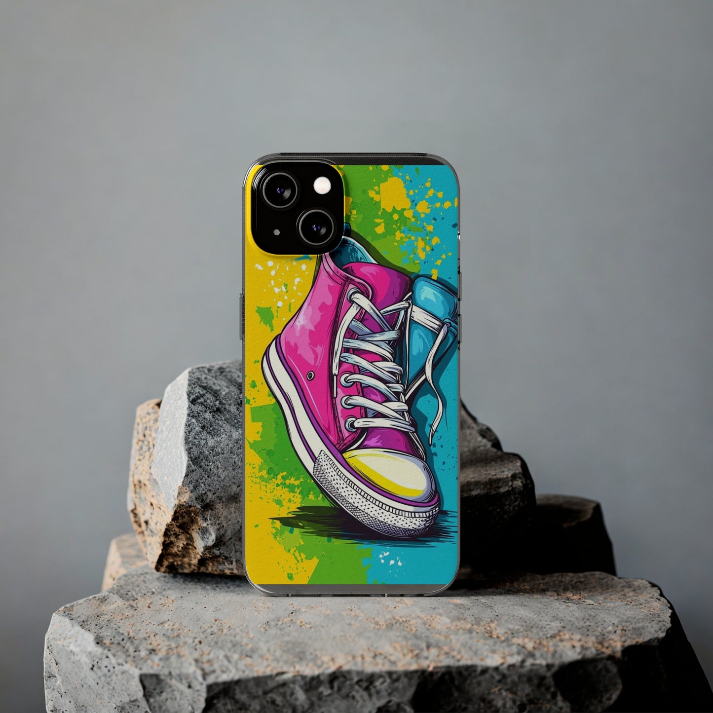 Colorful Sneakers Phone Case - Trendy Soft Phone Cases for Teens, Gifts for Her, Skateboard Accessories, Birthday Present, Fun Tech Gear