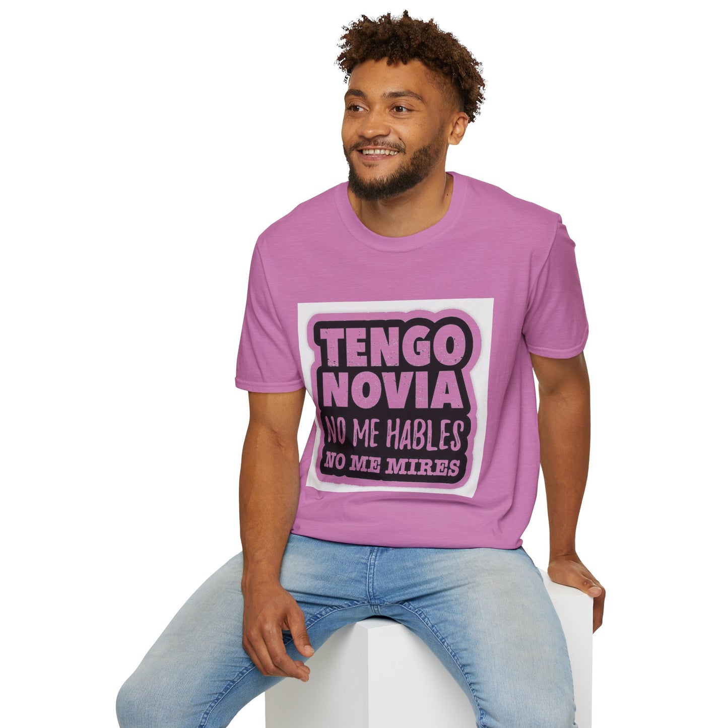 Unisex Funny T-Shirt - Tengo Novia, Playful Apparel for Couples, Perfect Gift for Anniversaries, Casual Wear, Unique Statement Tee