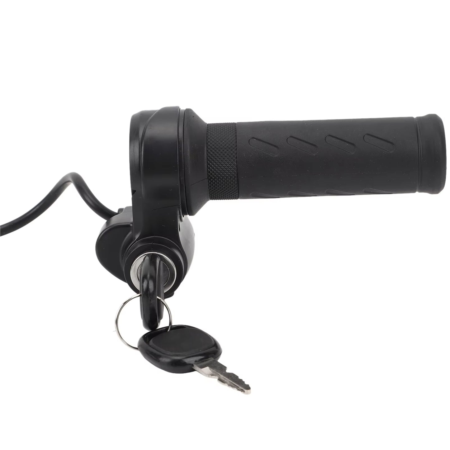 Electric Bike Throttle Grip, Universal E-Bike Throttle, Twist Throttle for Electric Scooters with 2 Keys
