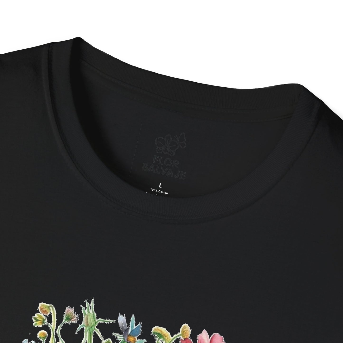 Floral Sneakers T-Shirt, Unisex Softstyle Tee, Boho Casual Shirt, Gift for Nature Lovers, Spring/Fall Fashion