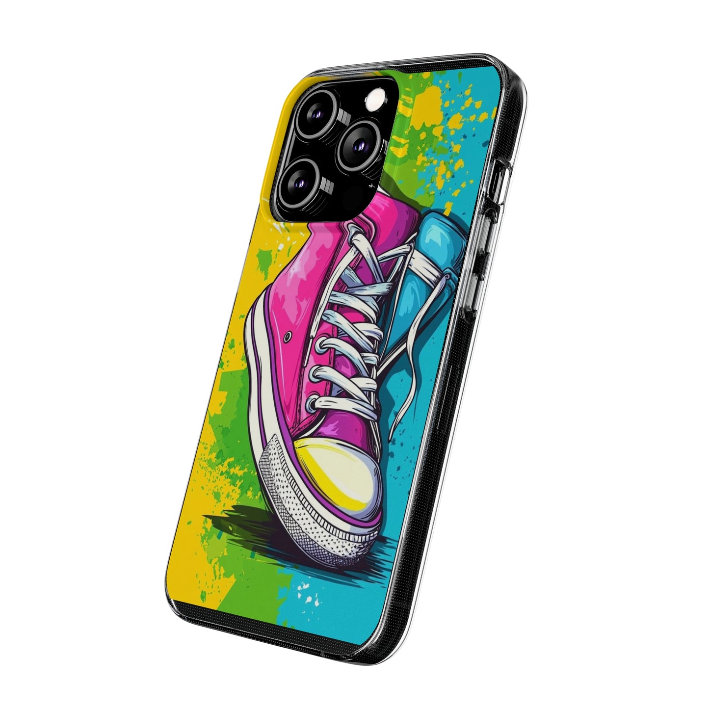 Colorful Sneakers Phone Case - Trendy Soft Phone Cases for Teens, Gifts for Her, Skateboard Accessories, Birthday Present, Fun Tech Gear