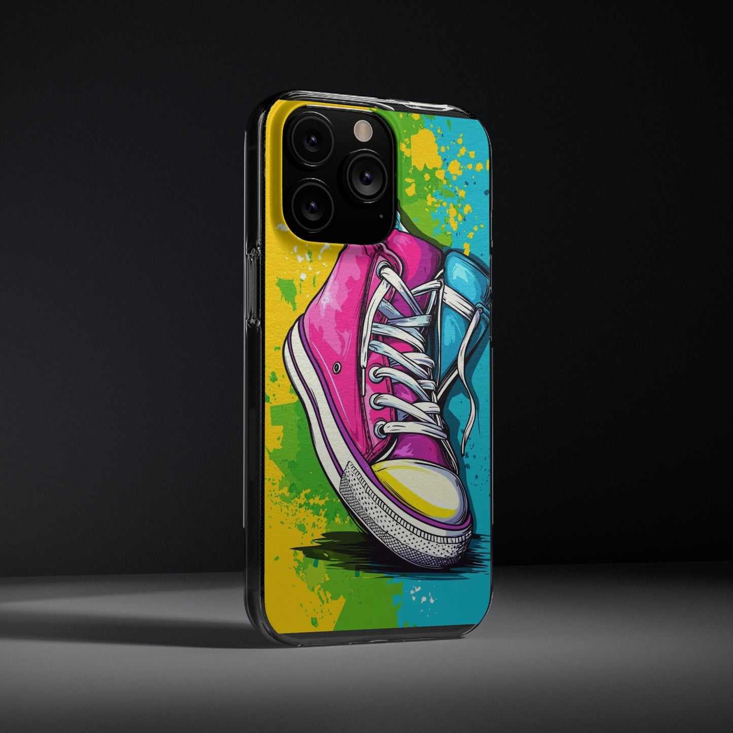 Colorful Sneakers Phone Case - Trendy Soft Phone Cases for Teens, Gifts for Her, Skateboard Accessories, Birthday Present, Fun Tech Gear