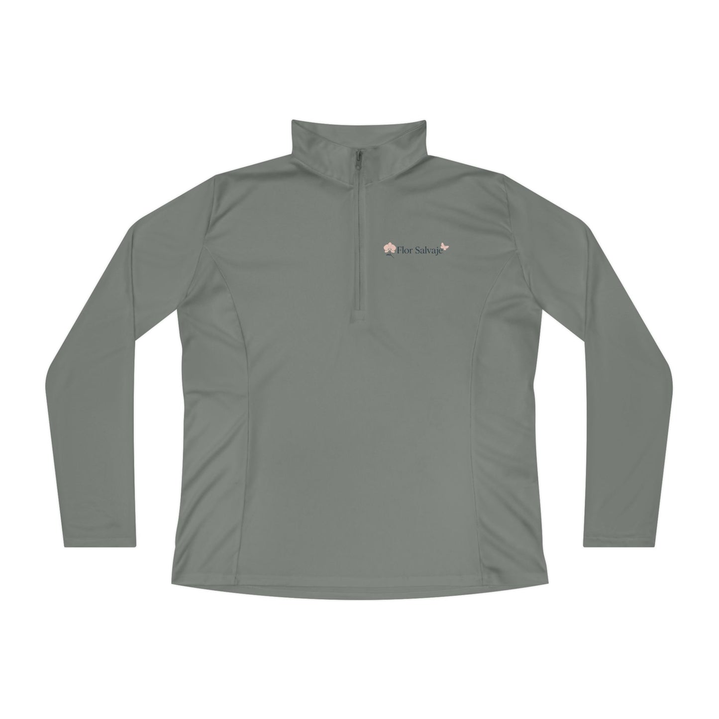 Ladies Quarter-Zip Pullover with Fun Bichotas Design | Cozy, Stylish Activewear, Perfect for Fitness or Casual Outfits, Gift for Her