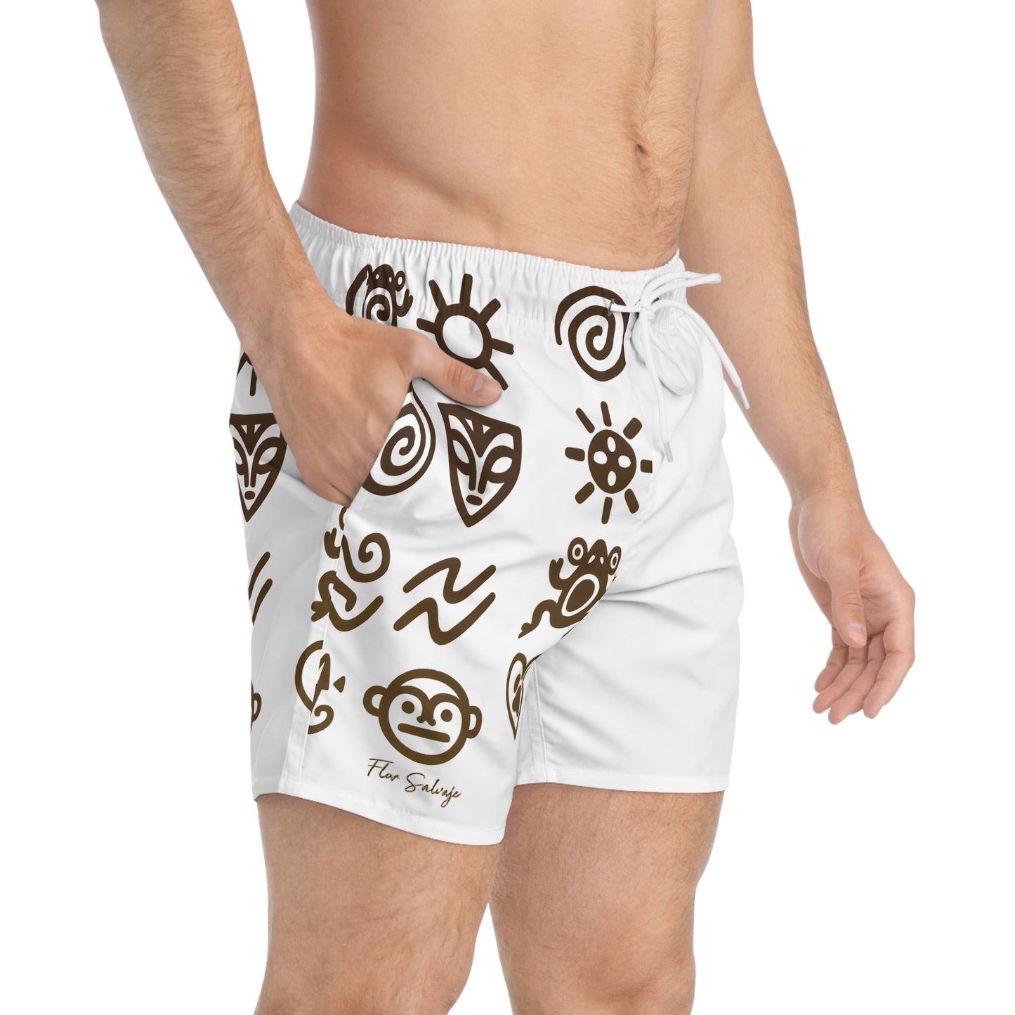 Tropical Swim Trunks, Beach Shorts, Summer Swimwear, Vacation Swimwear, Relaxation Swim Trunks, Pool Party Gear