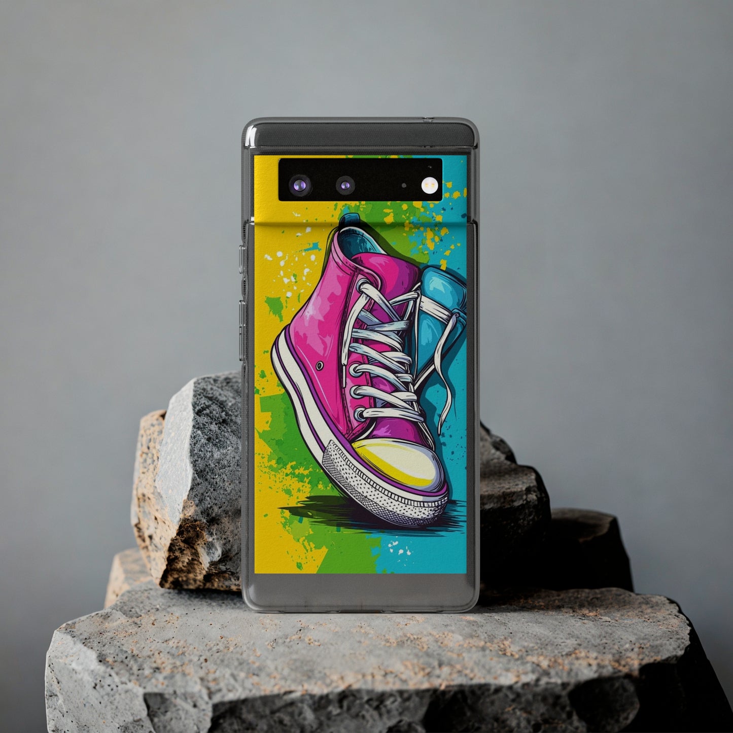 Colorful Sneakers Phone Case - Trendy Soft Phone Cases for Teens, Gifts for Her, Skateboard Accessories, Birthday Present, Fun Tech Gear