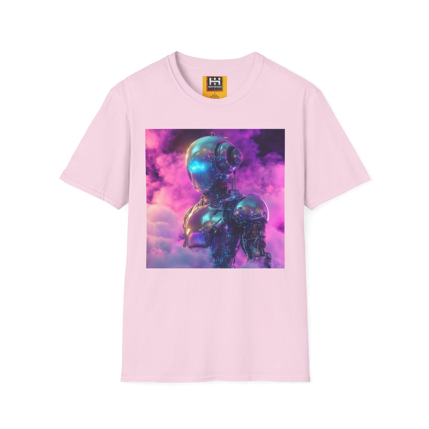 Futuristic Robot Graphic T-Shirt | Unisex Softstyle Tee | Unique Art for Tech Enthusiasts