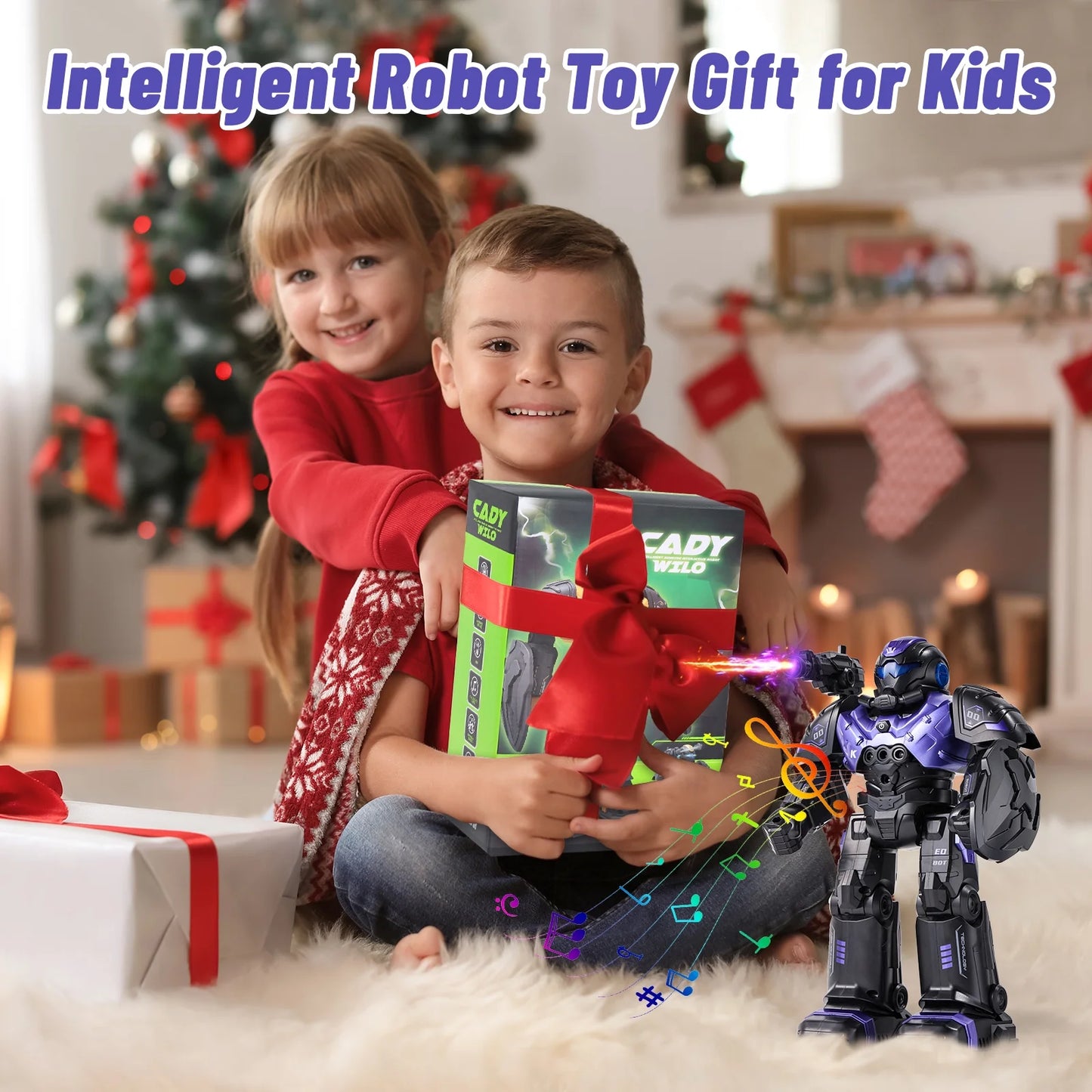 RC Robot Toys, Programmable Remote Control Robot, Interactive Gesture Sensing Robot with Launcher Smart Robot Gift for Boys Girls