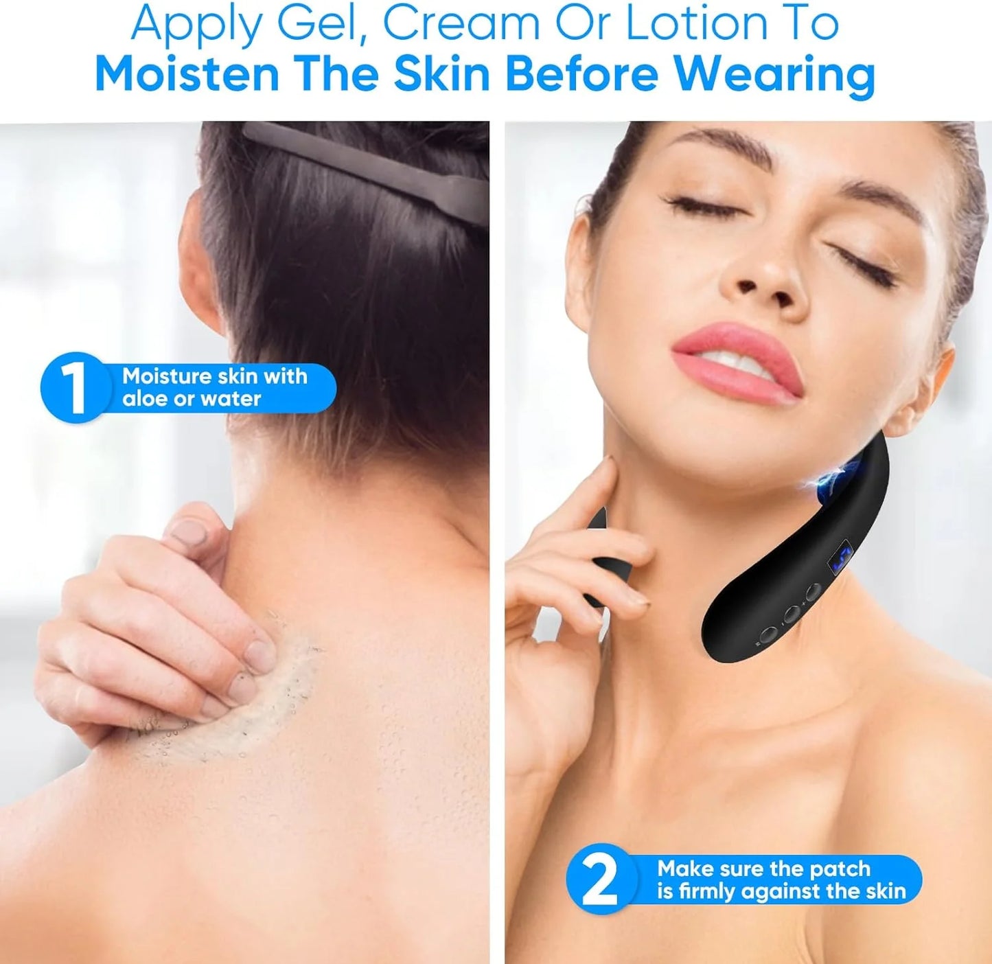 Neck Massager, Electric Pulse Neck Massager for Pain Relief Deep Tissue, Portable Intelligent Neck Massager with Heat for Women Men Gifts