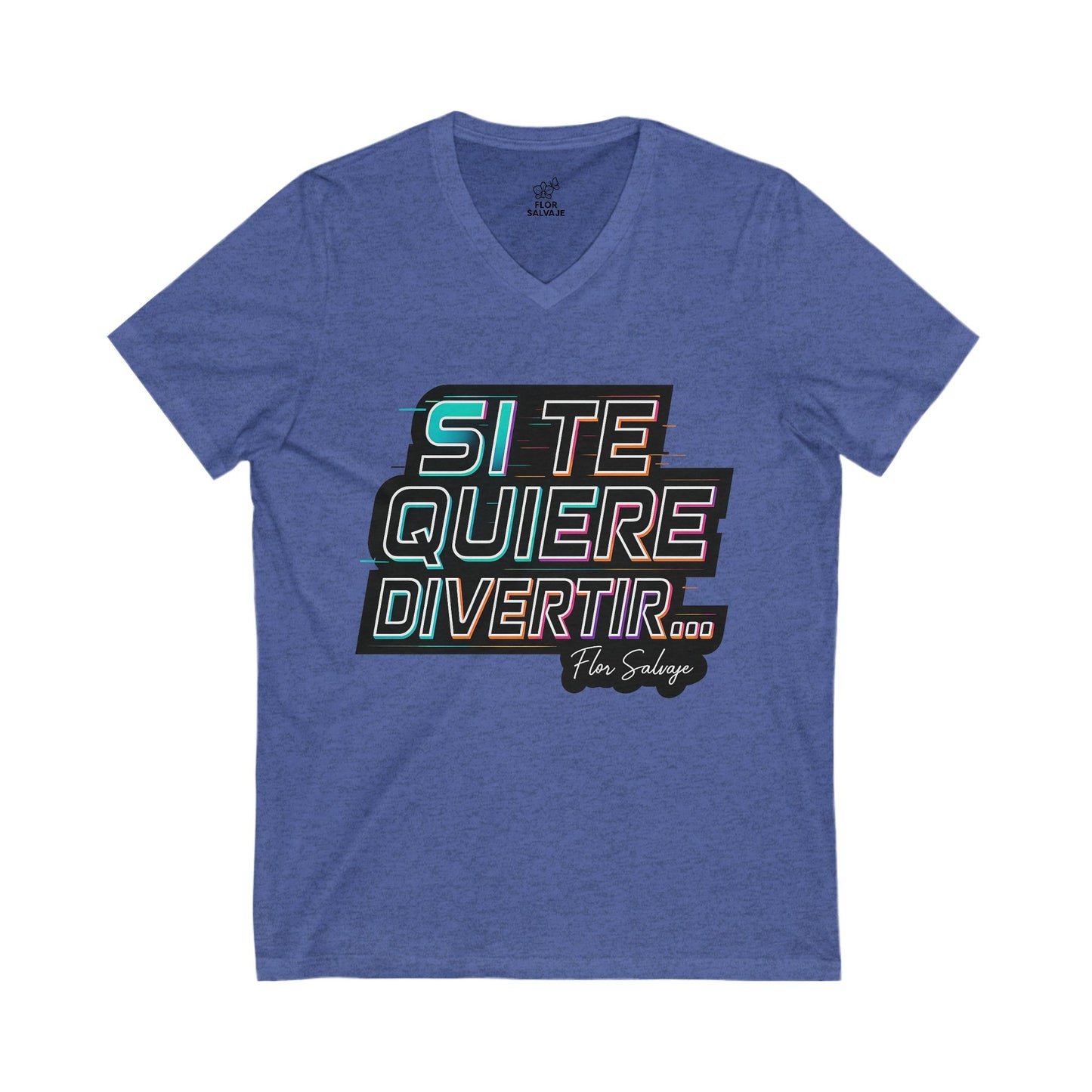 Colorful V-Neck Tee with Fun Phrase - Perfect Gift for Friends, Summer Wear, Party Outfits, Birthday Gifts, Casual Style