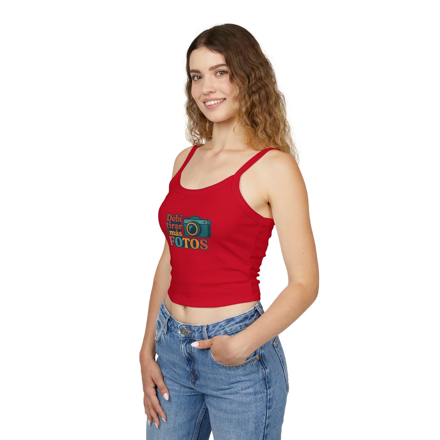 Debi Tirar Más Fotos Spaghetti Strap Tank Top | Photography Lover Tee