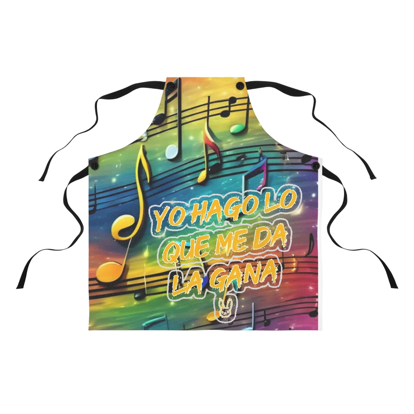 Colorful Music-Themed Apron for Music Lovers, Kitchen Gift, Chef Apron, Baking Attire, Creative Cooking, Party Essential, Fun Cooking Gear