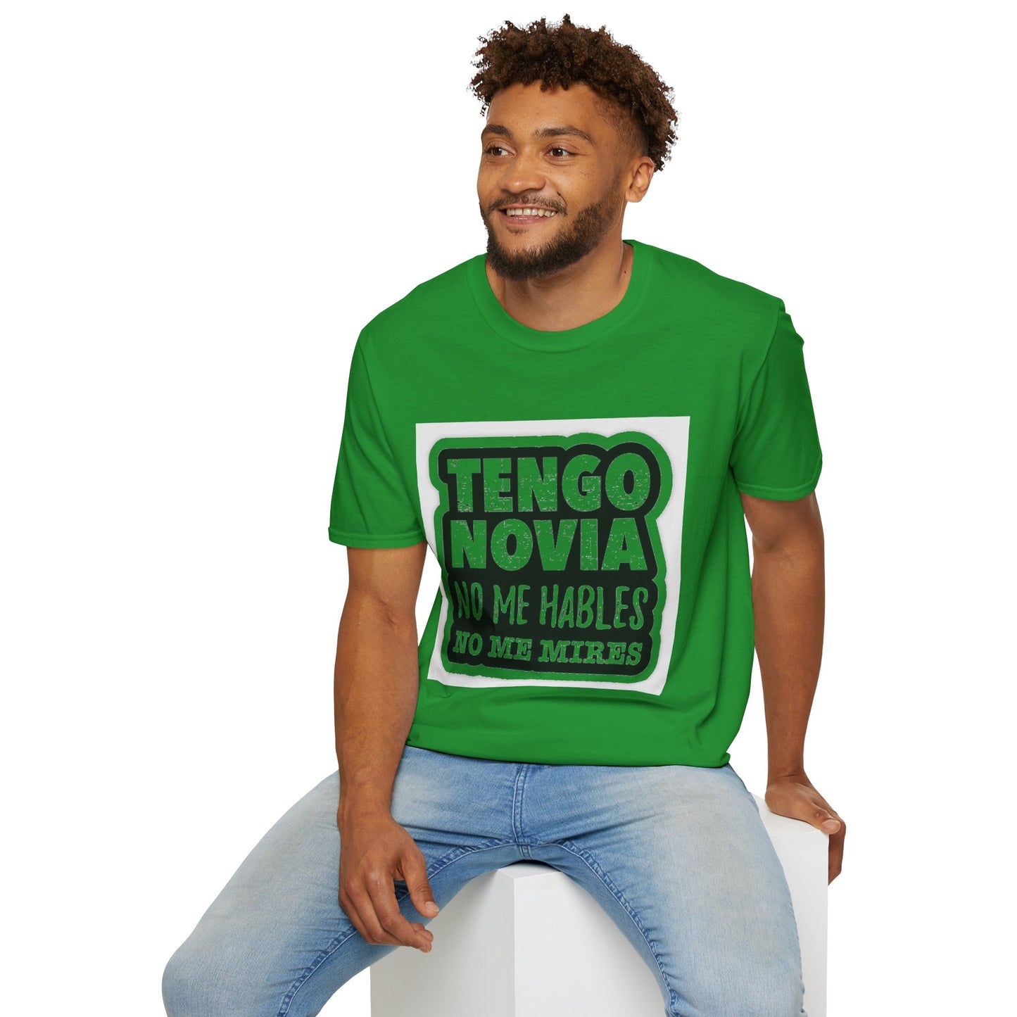 Unisex Funny T-Shirt - Tengo Novia, Playful Apparel for Couples, Perfect Gift for Anniversaries, Casual Wear, Unique Statement Tee