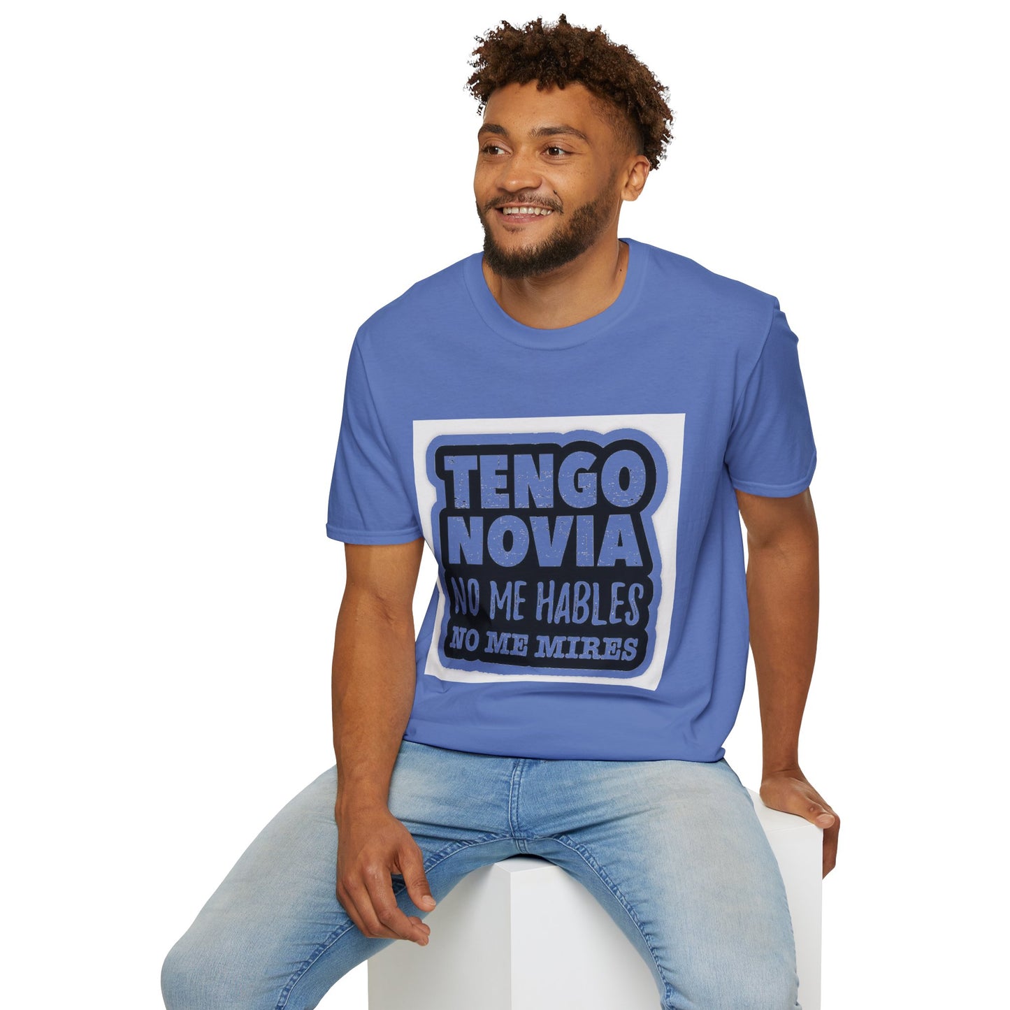 Unisex Funny T-Shirt - Tengo Novia, Playful Apparel for Couples, Perfect Gift for Anniversaries, Casual Wear, Unique Statement Tee