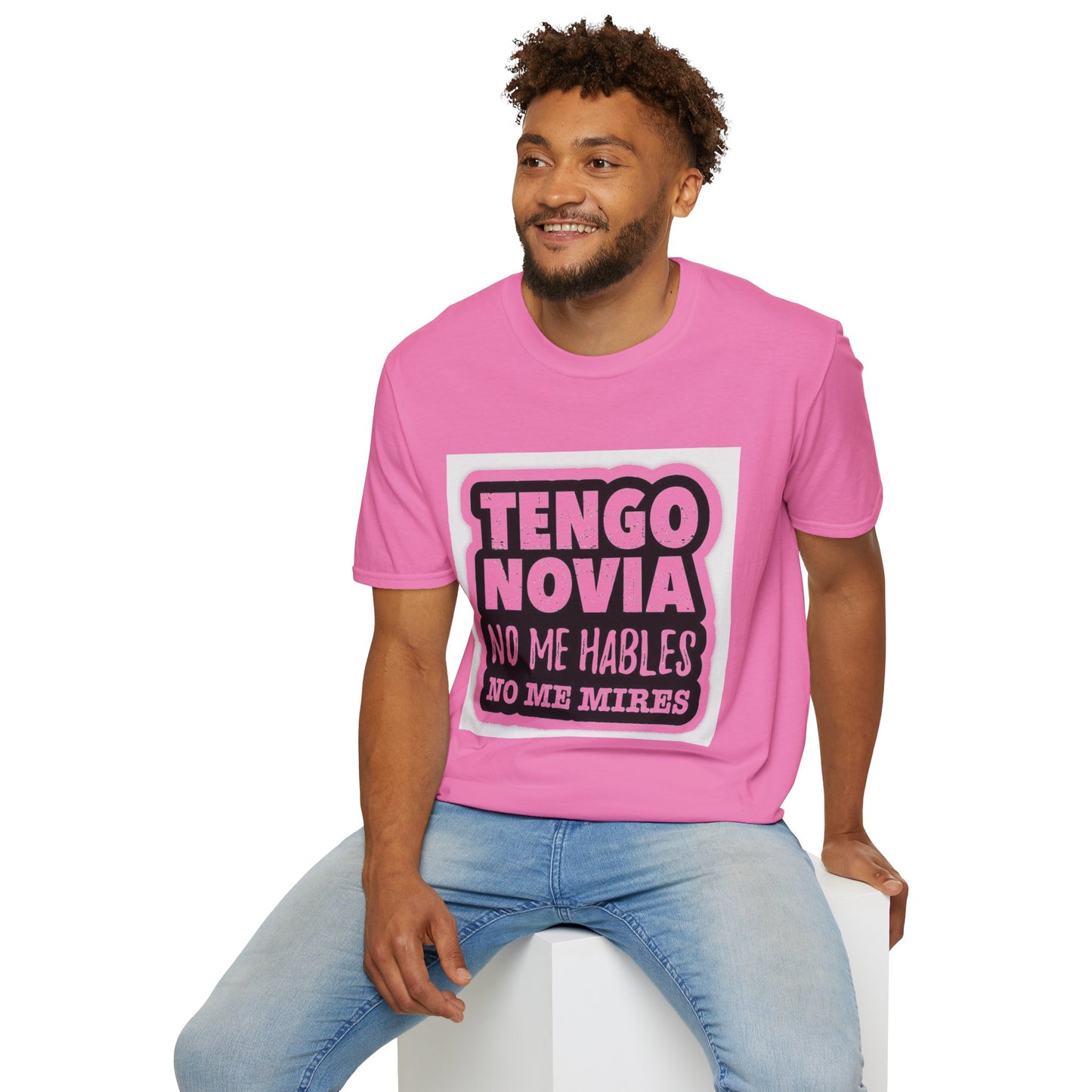 Unisex Funny T-Shirt - Tengo Novia, Playful Apparel for Couples, Perfect Gift for Anniversaries, Casual Wear, Unique Statement Tee