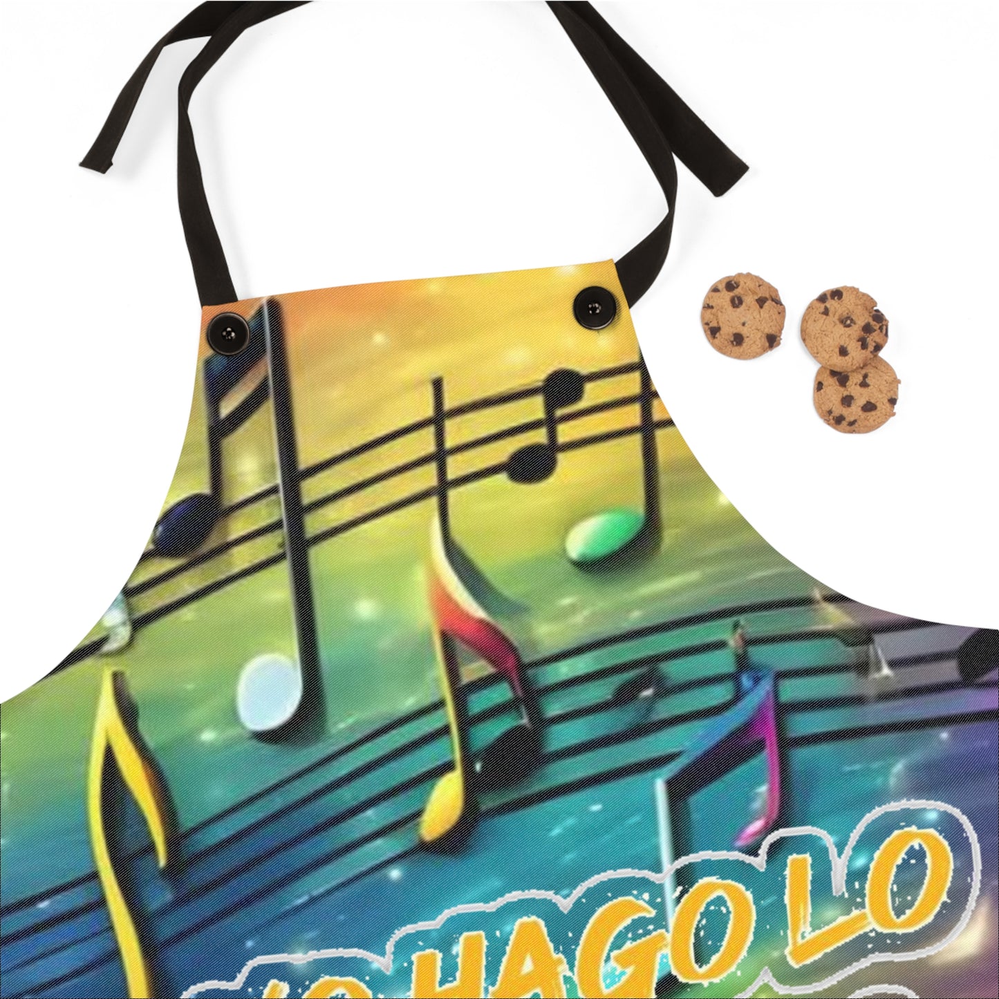Colorful Music-Themed Apron for Music Lovers, Kitchen Gift, Chef Apron, Baking Attire, Creative Cooking, Party Essential, Fun Cooking Gear