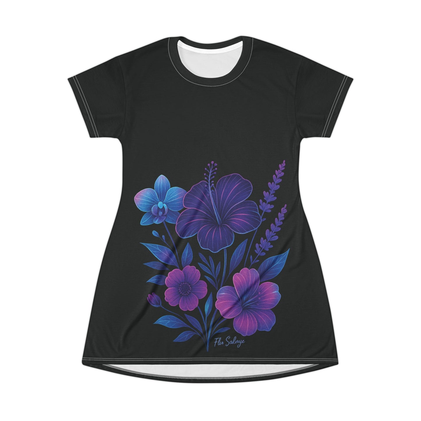 Floral Pattern T-Shirt Dress - Chic Summer Wear