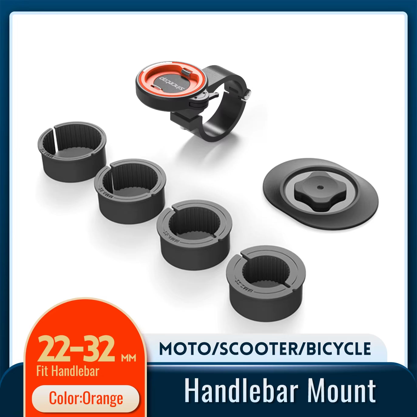 Bike Phone Holder for Motorcycle / Mountain Road / Bicycle / MTB / Scooter / Electric,Quick Lock Handlebar Mount