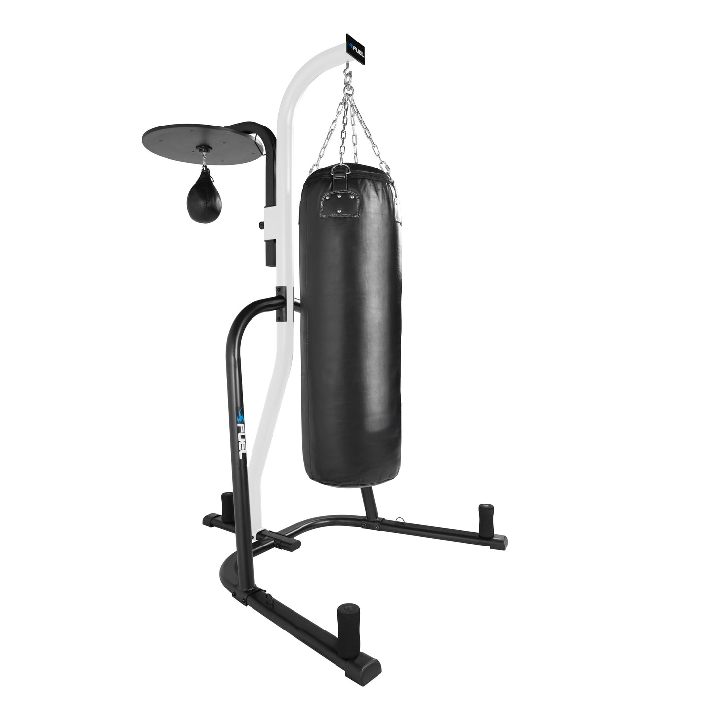Fuel Pureformance Heavy Bag Stand with Speed Punching Bag Platform, White