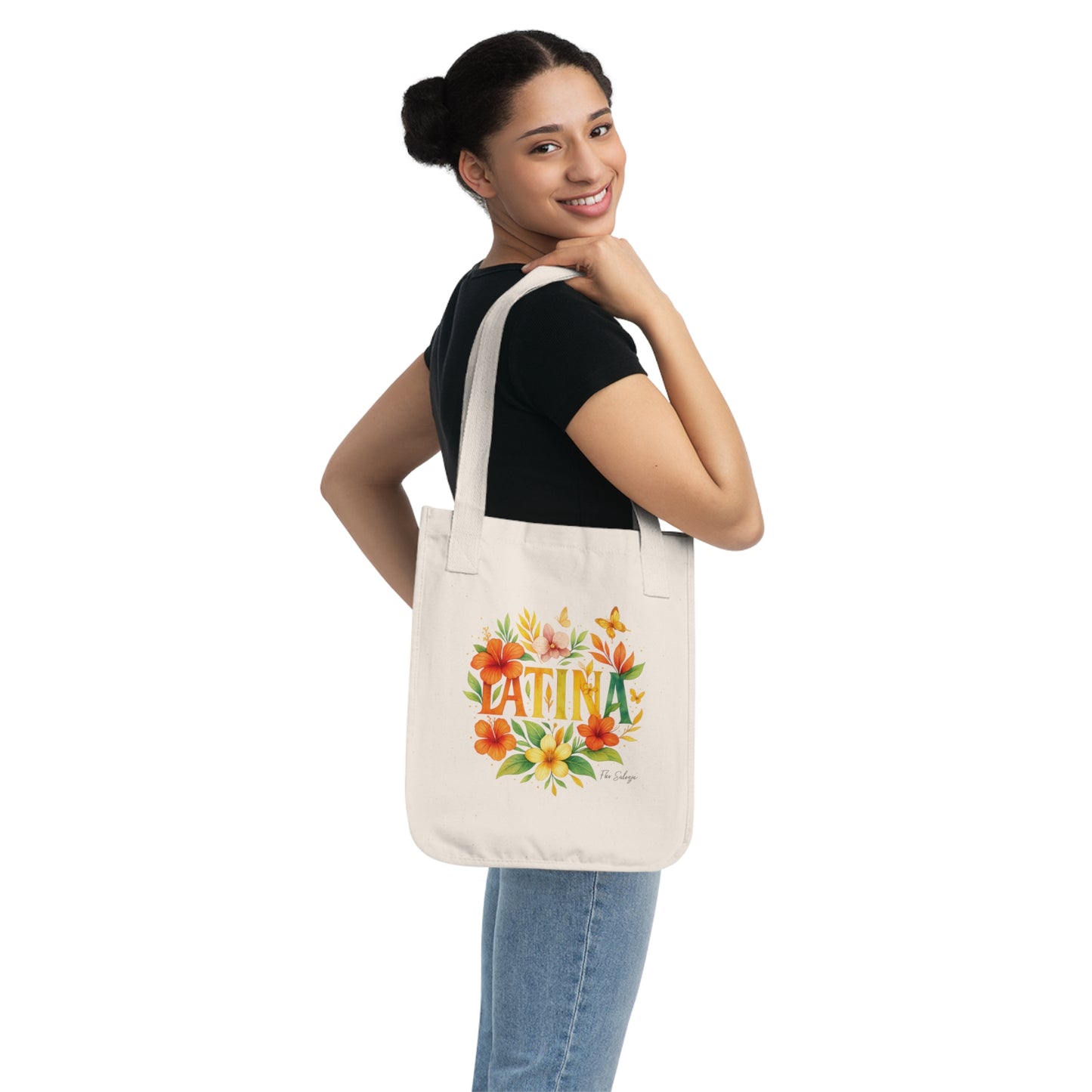 Organic Floral Tote Bag - Perfect for Spring, Eco-Friendly Gift, Shopping, Beach Days, or Celebrations!