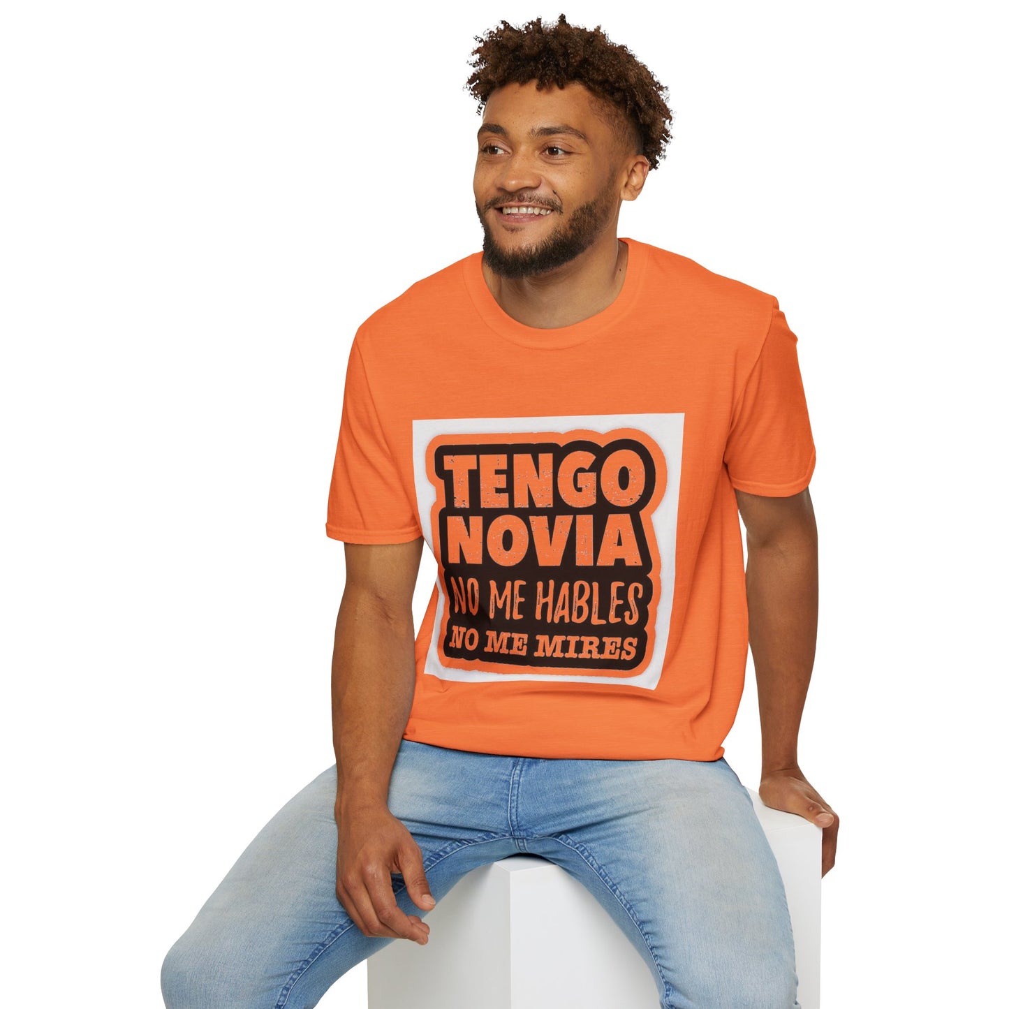 Unisex Funny T-Shirt - Tengo Novia, Playful Apparel for Couples, Perfect Gift for Anniversaries, Casual Wear, Unique Statement Tee
