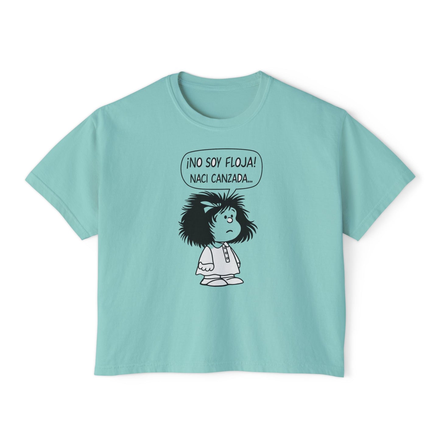 Cute Women's Boxy Tee - '¡NO SOY FLOJA!' Graphic T-Shirt