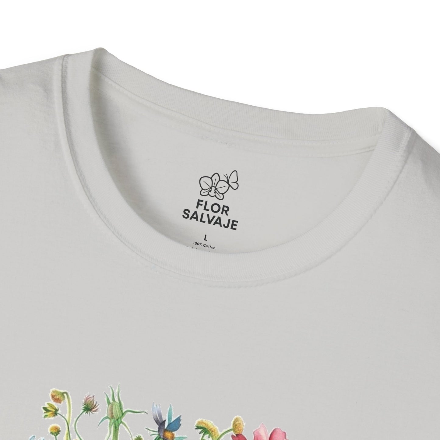 Floral Sneakers T-Shirt, Unisex Softstyle Tee, Boho Casual Shirt, Gift for Nature Lovers, Spring/Fall Fashion