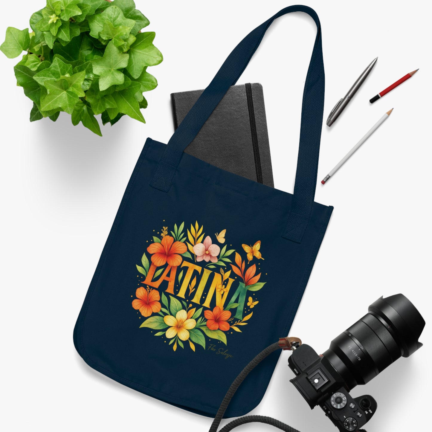 Organic Floral Tote Bag - Perfect for Spring, Eco-Friendly Gift, Shopping, Beach Days, or Celebrations!