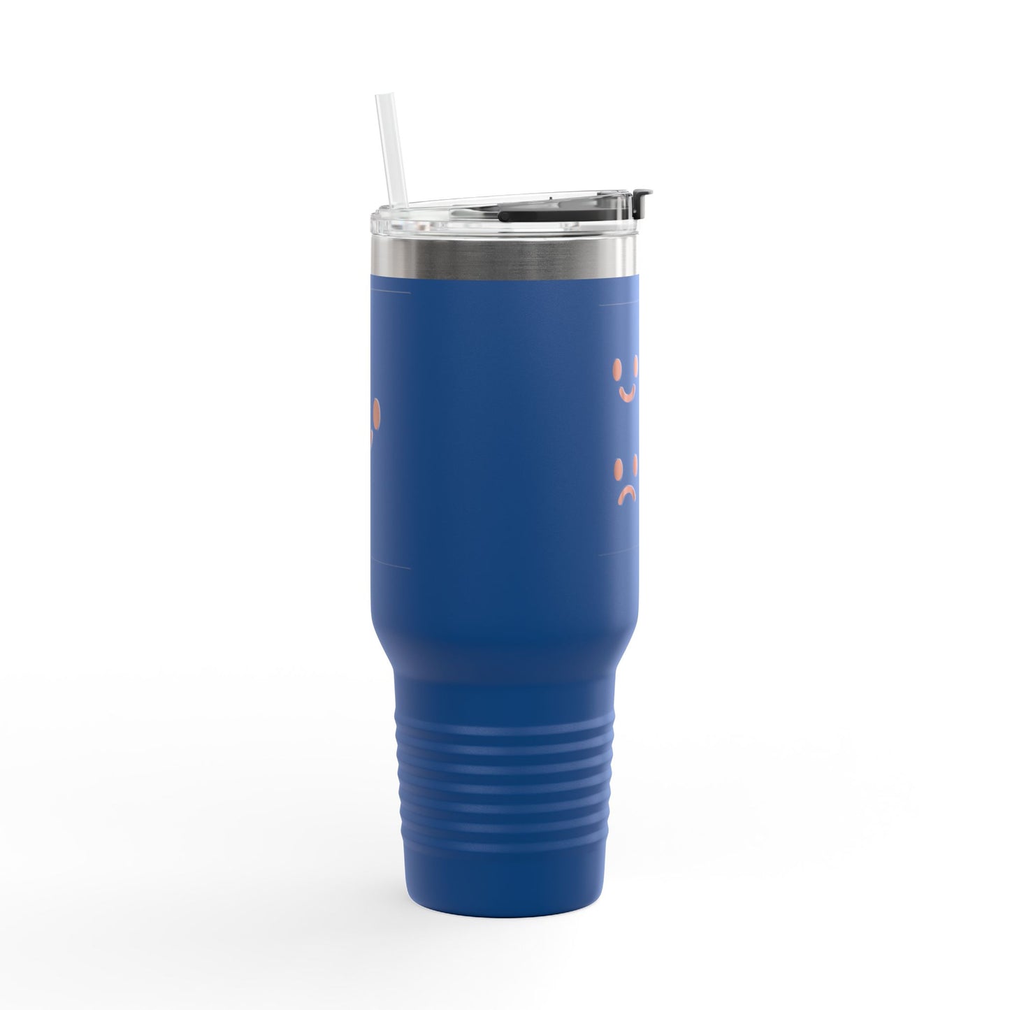 40oz Insulated Travel Mug with Cute Emoji Faces