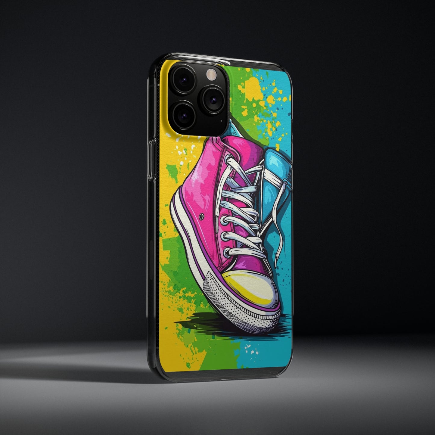 Colorful Sneakers Phone Case - Trendy Soft Phone Cases for Teens, Gifts for Her, Skateboard Accessories, Birthday Present, Fun Tech Gear