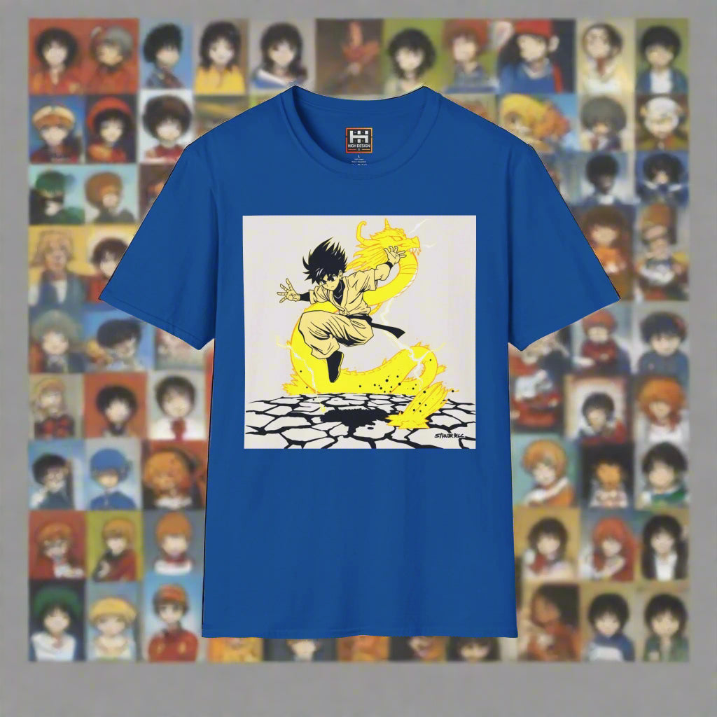 Dynamic Action Graphic T-Shirt for Anime Fans