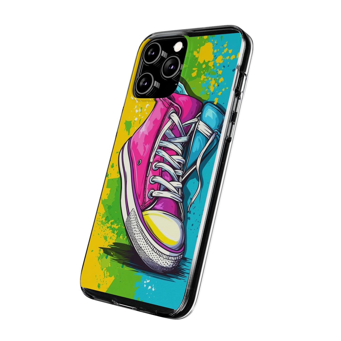 Colorful Sneakers Phone Case - Trendy Soft Phone Cases for Teens, Gifts for Her, Skateboard Accessories, Birthday Present, Fun Tech Gear