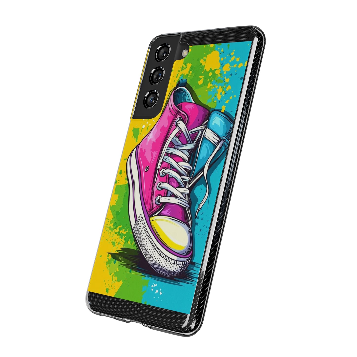 Colorful Sneakers Phone Case - Trendy Soft Phone Cases for Teens, Gifts for Her, Skateboard Accessories, Birthday Present, Fun Tech Gear