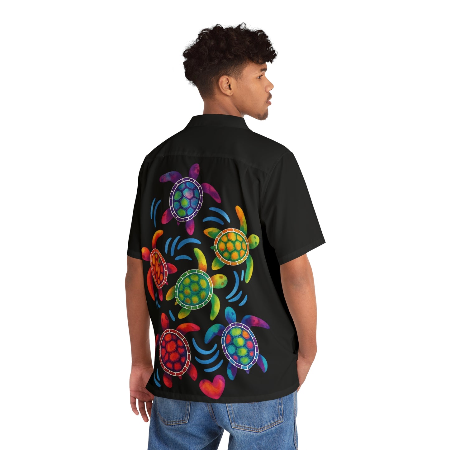 Vibrant Men's Hawaiian Shirt, Tropical Print Button-Up, Summer Beachwear, Vacation Style, Casual Attire, Perfect for Luau and Parties