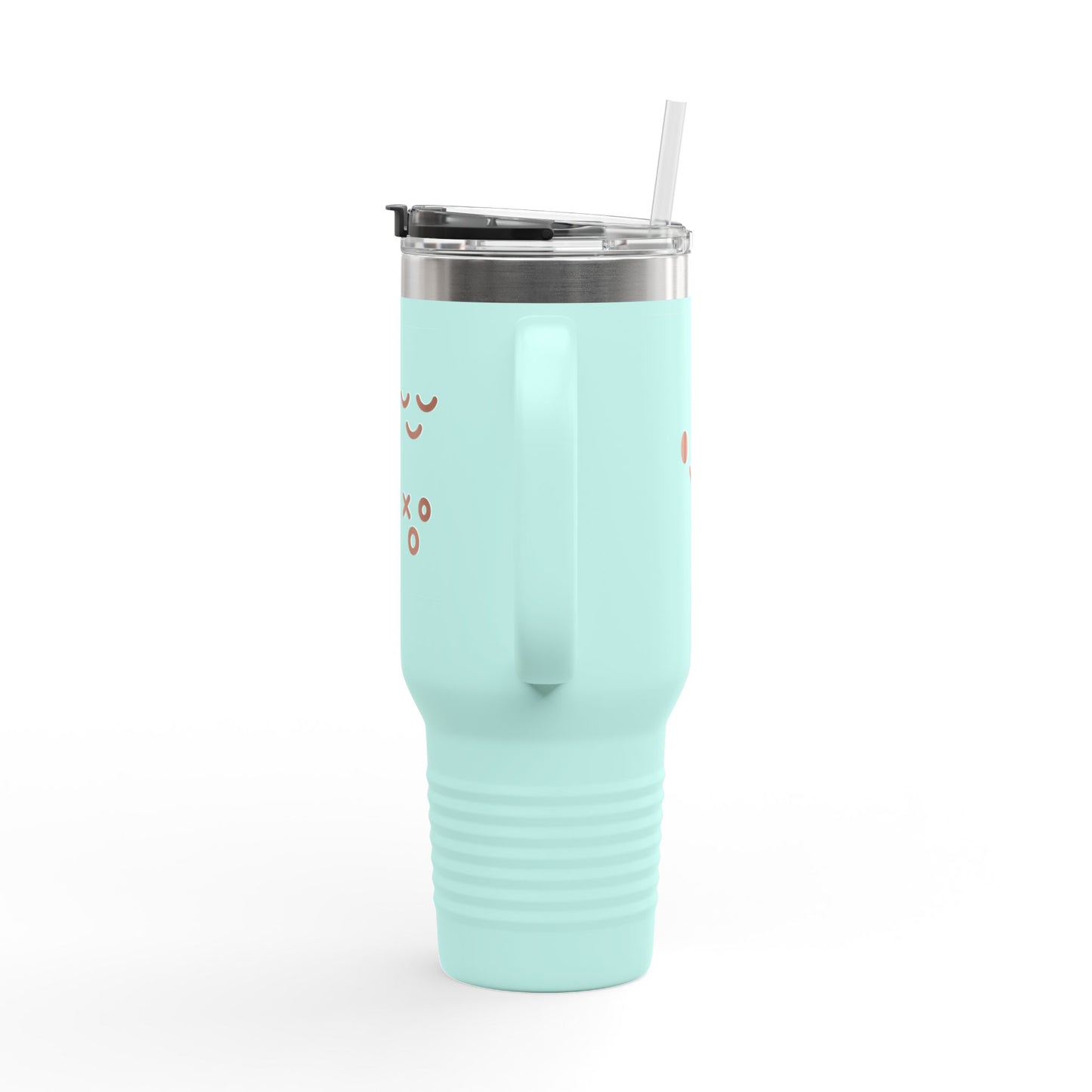 40oz Insulated Travel Mug with Cute Emoji Faces