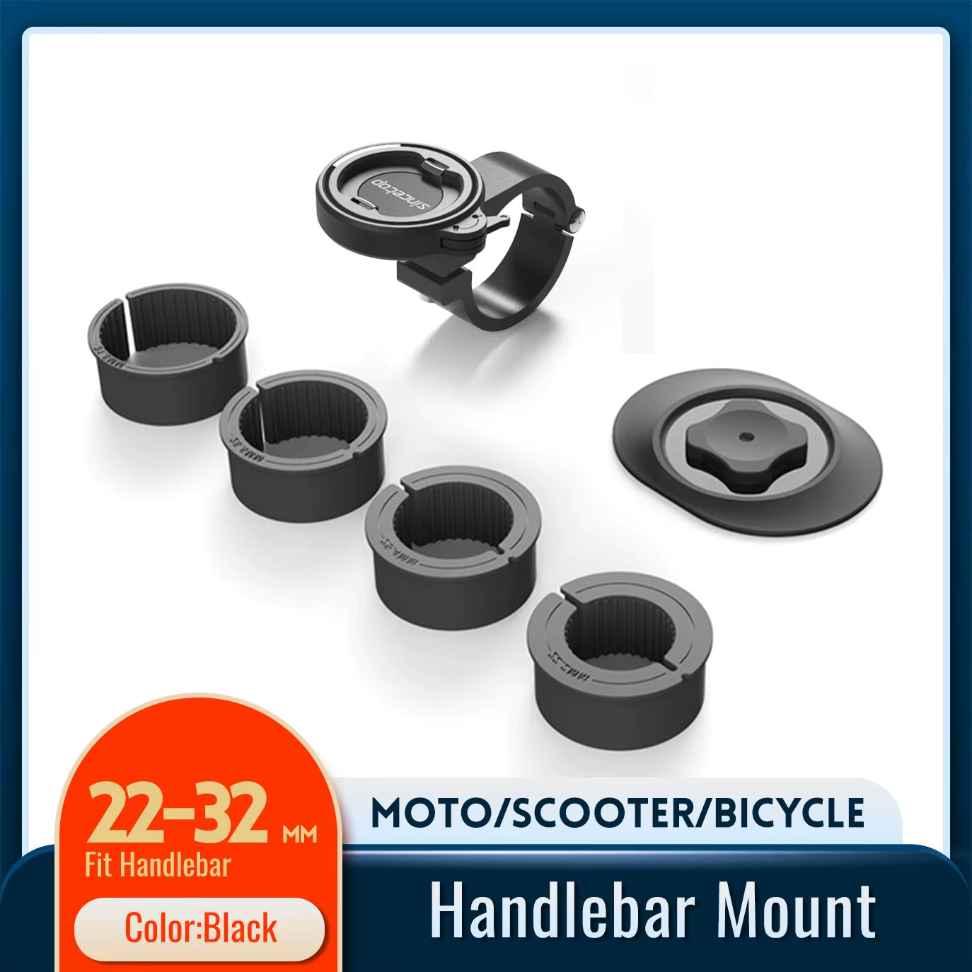 Bike Phone Holder for Motorcycle / Mountain Road / Bicycle / MTB / Scooter / Electric,Quick Lock Handlebar Mount