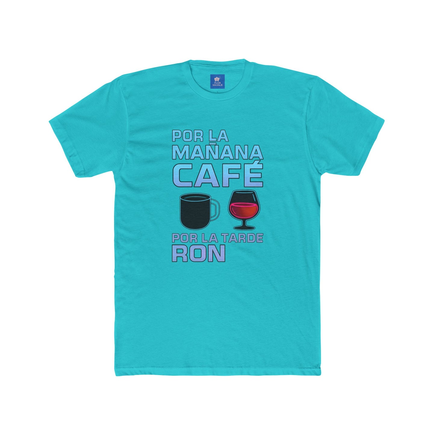 Café & Ron T-Shirt, Funny T-Shirt, Unisex Graphic Tee, Gift for Coffee Lovers, Party Wear, Casual Attire