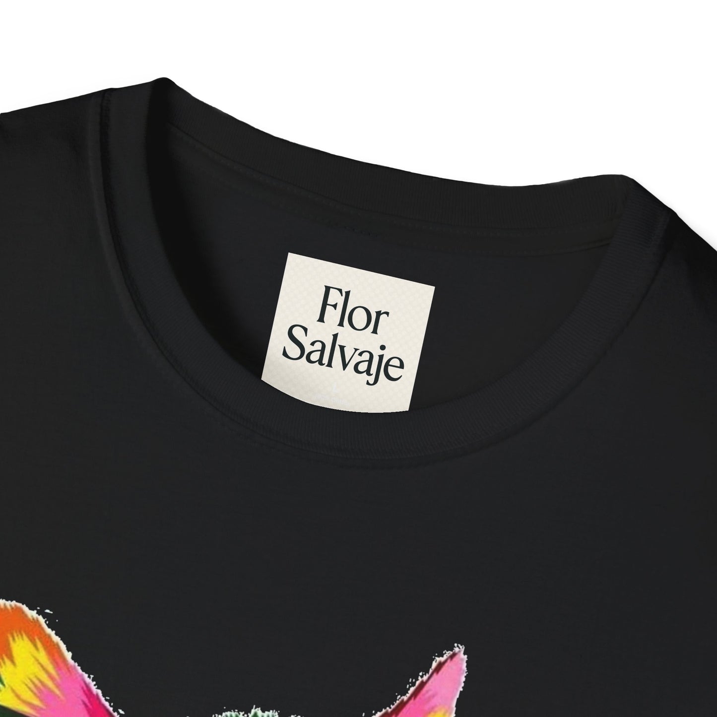 Colorful Cat Love Unisex T-Shirt - Softstyle Design for Animal Lovers